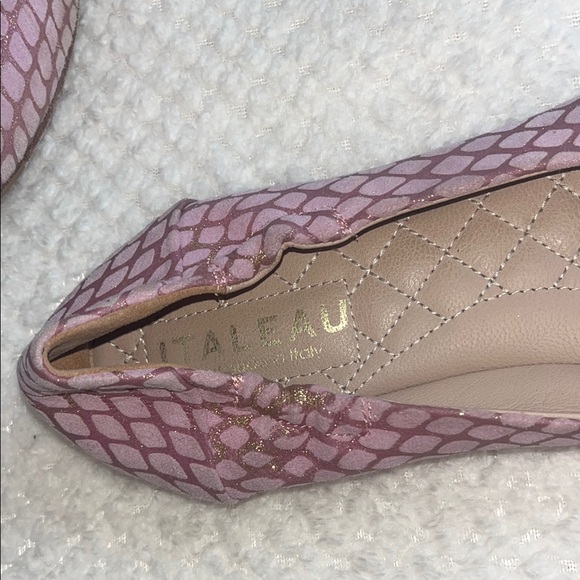 Italeau Chateau Vera Waterproof Suede Leather Ballet Flats in Cibria Size 41 - Picture 5 of 6